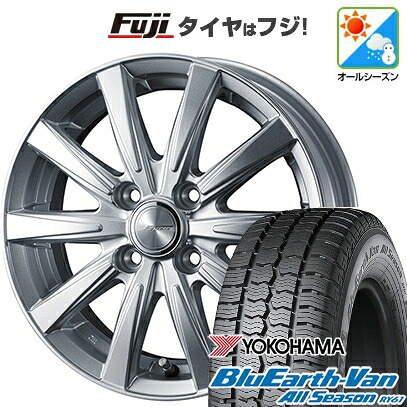 【新品 軽自動車】軽トラ 軽バン オールシーズンタイヤ ホイール4本セット 145/80R12 80/78N ヨコハマ ブルーアース Van RY61 オールシーズン WEDS ウェッズ ジョーカー スピリッツ 3.5J 12インチ(送料無料)｜フジコーポレーション 41,990円