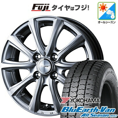 【新品 軽自動車】軽トラ 軽バン オールシーズンタイヤ ホイール4本セット 145/80R12 80/78N ヨコハマ ブルーアース Van RY61 オールシーズン WEDS ウェッズ ジョーカー スマッシュ 4J 12インチ(送料無料)