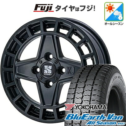 【新品 軽自動車】軽トラ 軽バン オールシーズンタイヤ ホイール4本セット 145/80R12 80/78N ヨコハマ ブルーアース Van RY61 オールシーズン MLJ エクストリームJ クアッド 4J 12インチ(送料無料)｜フジコーポレーション