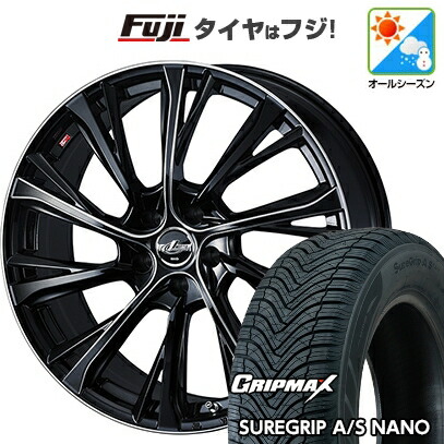 【新品】60系プリウス オールシーズンタイヤ ホイール4本セット 195/60R17 グリップマックス シュアグリップ オールシーズン ナノ(限定) WEDS ウェッズ レオニス JG BK/SCマシニング 7J 17インチ(送料無料)