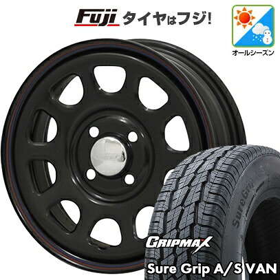 【新品 軽自動車】軽トラ 軽バン オールシーズンタイヤ ホイール4本セット 145/80R12 80/78T グリップマックス シュアグリップ オールシーズン Van(限定) モリタ デイトナズ G2 4J 12インチ(送料無料)|フジコーポレーション