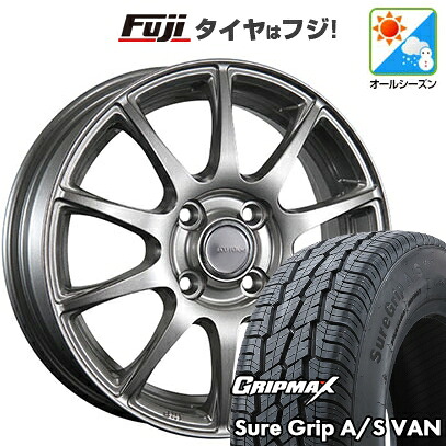 【新品 軽自動車】軽トラ 軽バン オールシーズンタイヤ ホイール4本セット 145/80R12 80/78T グリップマックス シュアグリップ オールシーズン Van(限定) ブリヂストン エコフォルム SE-23 4J 12インチ(送料無料)