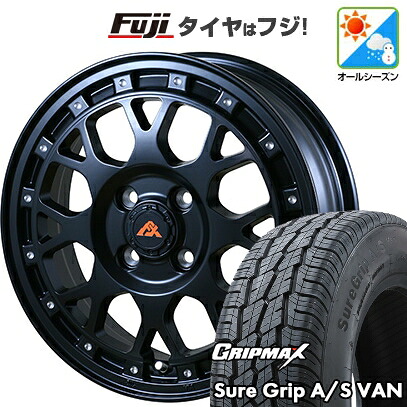 【新品 軽自動車】軽トラ 軽バン オールシーズンタイヤ ホイール4本セット 145/80R12 80/78T グリップマックス シュアグリップ オールシーズン Van(限定) アルジェノン フェニーチェ クロスXC8 4J 12インチ(送料無料)