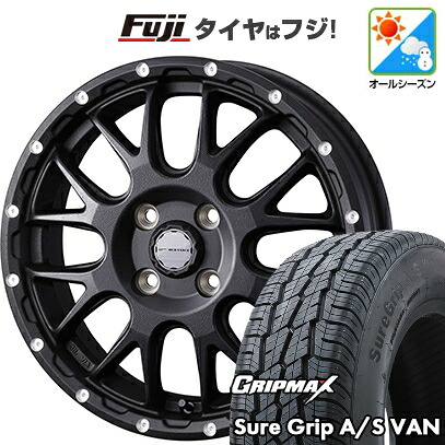 【新品】プロボックス/サクシード(160系) オールシーズンタイヤ ホイール4本セット 155R14C 88/86T グリップマックス シュアグリップ オールシーズン Van(限定) WEDS ウェッズアドベンチャー マッドヴァンス 08 5J 14インチ(送料無料)