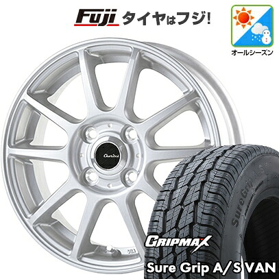 【新品 軽自動車】軽トラ 軽バン オールシーズンタイヤ ホイール4本セット 145/80R12 80/78T グリップマックス シュアグリップ オールシーズン Van(限定) テクノピア カリテス S10 4J 12インチ(送料無料) 38,155円