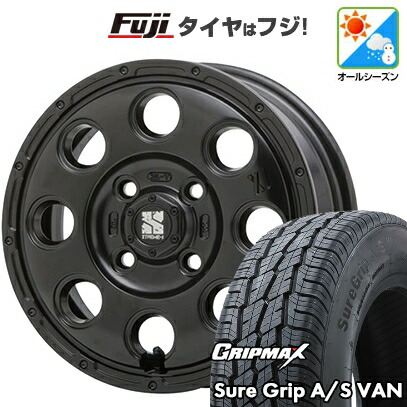 【新品 軽自動車】軽トラ 軽バン オールシーズンタイヤ ホイール4本セット 145/80R12 80/78T グリップマックス シュアグリップ オールシーズン Van(限定) MLJ エクストリームJ KK03 4J 12インチ(送料無料)