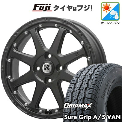 【新品 軽自動車】軽トラ 軽バン オールシーズンタイヤ ホイール4本セット 145/80R12 80/78T グリップマックス シュアグリップ オールシーズン Van(限定) MLJ エクストリームJ 4J 12インチ(送料無料)|フジコーポレーション