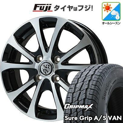 【新品 軽自動車】軽トラ 軽バン オールシーズンタイヤ ホイール4本セット 145/80R12 80/78T グリップマックス シュアグリップ オールシーズン Van(限定) ビッグウエイ TRG-バーン XPII 3.5J 12インチ(送料無料)｜フジコーポレーション