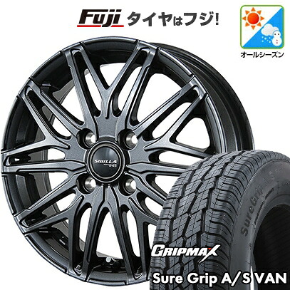 【新品 軽自動車】軽トラ 軽バン オールシーズンタイヤ ホイール4本セット 145/80R12 80/78T グリップマックス シュアグリップ オールシーズン Van(限定) トピー シビラ NEXT W45 3.5J 12インチ(送料無料)|フジコーポレーション