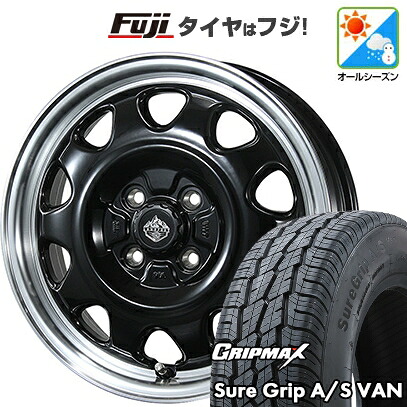 【新品】プロボックス/サクシード(160系) オールシーズンタイヤ ホイール4本セット 155R14C 88/86T グリップマックス シュアグリップ オールシーズン Van(限定) トピー ランドフット SWZ 数量限定 5J 14インチ(送料無料)