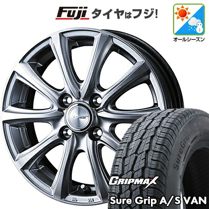 【新品 軽自動車】軽トラ 軽バン オールシーズンタイヤ ホイール4本セット 145/80R12 80/78T グリップマックス シュアグリップ オールシーズン Van(限定) WEDS ウェッズ ジョーカー スマッシュ 3.5J 12インチ(送料無料)|フジコーポレーション