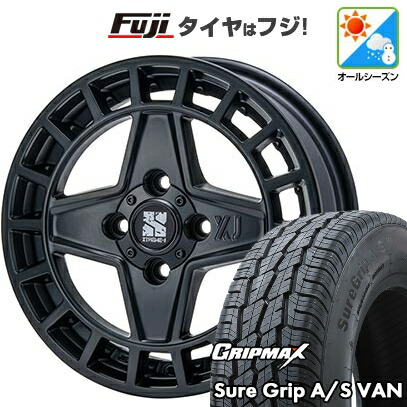 【新品 軽自動車】軽トラ 軽バン オールシーズンタイヤ ホイール4本セット 145/80R12 80/78T グリップマックス シュアグリップ オールシーズン Van(限定) MLJ エクストリームJ クアッド 4J 12インチ(送料無料)｜フジコーポレーション 52,620円