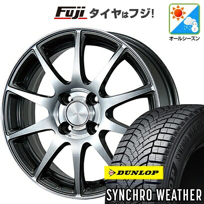 【新品 軽自動車】N-BOX タント スペーシア オールシーズンタイヤ ホイール4本セット 165/55R15 ダンロップ シンクロウェザー ブリヂストン エコフォルム CRS23 4.5J 15インチ(送料無料)
