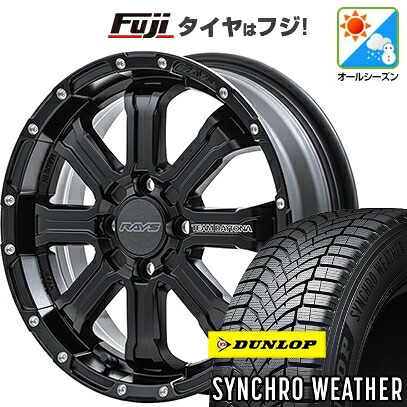 【新品 軽自動車】N-BOX タント スペーシア オールシーズンタイヤ ホイール4本セット 165/55R15 ダンロップ シンクロウェザー RAYS レイズ デイトナ FDX-K 5J 15インチ(送料無料)