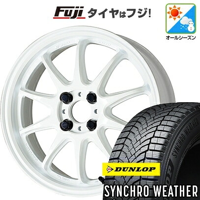 【新品 軽自動車】N-BOX タント スペーシア オールシーズンタイヤ ホイール4本セット 165/55R15 ダンロップ シンクロウェザー WORK ワーク エモーション ZR10 5J 15インチ(送料無料)｜フジコーポレーション