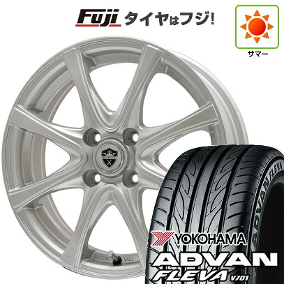 【新品 軽自動車】エブリイワゴン 夏タイヤ ホイール4本セット 165/50R15 ヨコハマ アドバン フレバV701 エルベ エステローザ FSV シルバー 4.5J 15インチ(送料無料)