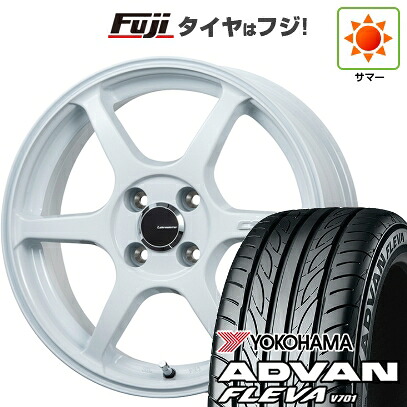 【新品 軽自動車】エブリイワゴン 夏タイヤ ホイール4本セット 165/50R15 ヨコハマ アドバン フレバV701 レアマイスター CS-V6(ホワイト) 5J 15インチ(送料無料)
