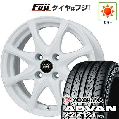 【新品 軽自動車】エブリイワゴン 夏タイヤ ホイール4本セット 165/50R15 ヨコハマ アドバン フレバV701 プレミックス アマルフィV Jr(ホワイト) 4.5J 15インチ(送料無料)｜フジコーポレーション