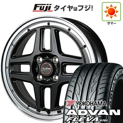 【新品 軽自動車】エブリイワゴン 夏タイヤ ホイール4本セット 165/50R15 ヨコハマ アドバン フレバV701 ブレスト ビートステージ WT-C 5J 15インチ(送料無料)