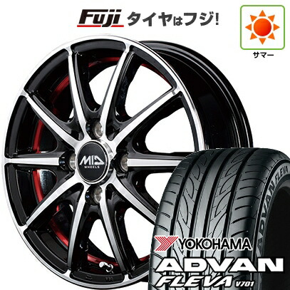 【新品 軽自動車】エブリイワゴン 夏タイヤ ホイール4本セット 165/50R15 ヨコハマ アドバン フレバV701 MID WHEELS SX-2 4.5J 15インチ(送料無料) 62,480円