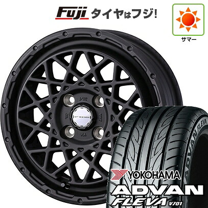 【新品 軽自動車】エブリイワゴン 夏タイヤ ホイール4本セット 165/50R15 ヨコハマ アドバン フレバV701 WEDS ウェッズアドベンチャー マッドヴァンス 09 4.5J 15インチ(送料無料)
