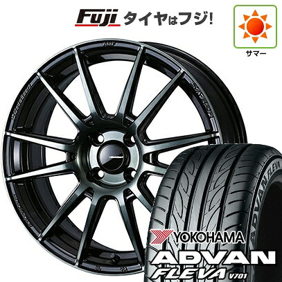 【新品 軽自動車】エブリイワゴン 夏タイヤ ホイール4本セット 165/50R15 ヨコハマ アドバン フレバV701 WEDS ウェッズスポーツ SA-62R 5J 15インチ(送料無料)