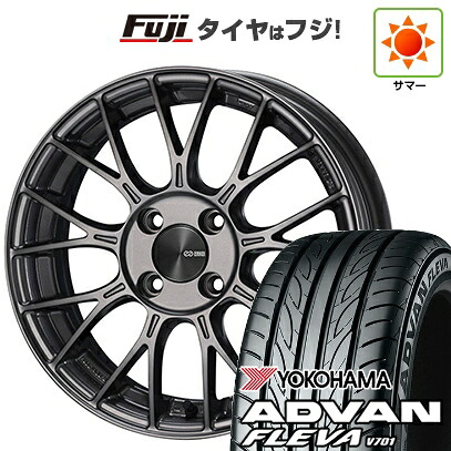 【新品 軽自動車】エブリイワゴン 夏タイヤ ホイール4本セット 165/50R15 ヨコハマ アドバン フレバV701 ENKEI エンケイ PerformanceLine PFM1 5J 15インチ(送料無料)