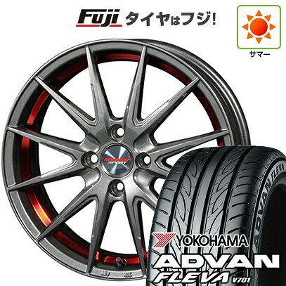 【新品 軽自動車】エブリイワゴン 夏タイヤ ホイール4本セット 165/50R15 ヨコハマ アドバン フレバV701 モンスタースポーツ VX12S 5J 15インチ(送料無料)|フジコーポレーション