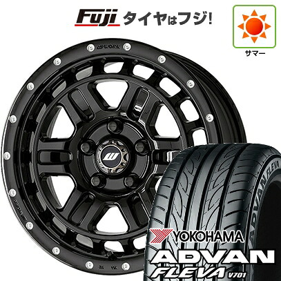 【新品 軽自動車】エブリイワゴン 夏タイヤ ホイール4本セット 165/50R15 ヨコハマ アドバン フレバV701 WORK ワーク クラッグ ティーグラビックII MC+ 5J 15インチ(送料無料)