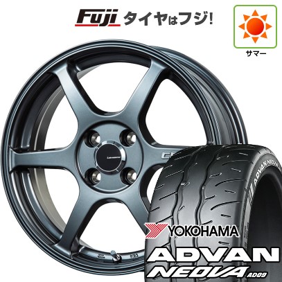 【新品】S660 夏タイヤ ホイール4本セット F:165/55R15 R:195/45R16 ヨコハマ アドバン ネオバAD09 レアマイスター CS-V6(ガンメタ) (送料無料) サマータイヤ