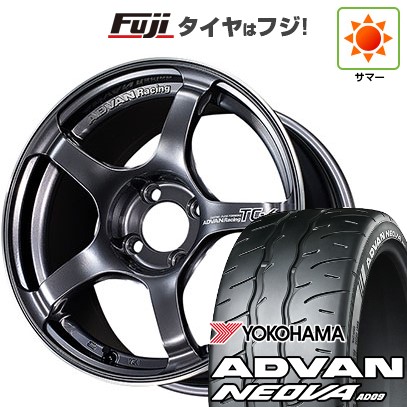 【新品】S660 夏タイヤ ホイール4本セット F:165/55R15 R:195/45R16 ヨコハマ アドバン ネオバAD09 ヨコハマ アドバンレーシング TC4 (送料無料) サマータイヤ