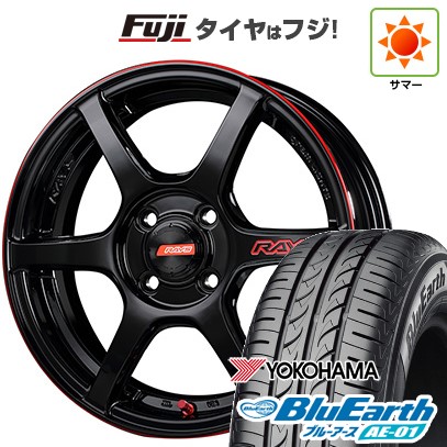 【新品 軽自動車】ハスラー デリカミニ(4WD) 夏タイヤ ホイール4本セット 165/60R15 ヨコハマ ブルーアース AE-01 RAYS レイズ グラムライツ 57C6 TIME ATTACK EDITION 5J 15インチ(送料無料)