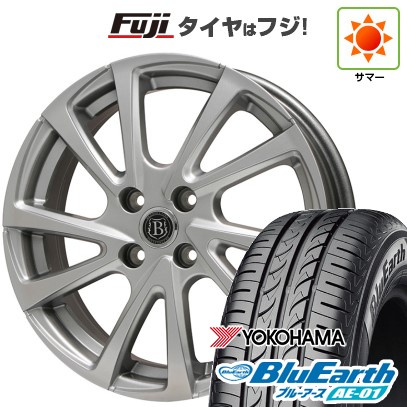 【新品 軽自動車】 夏タイヤ ホイール4本セット 145/80R13 ヨコハマ ブルーアース AE-01 ブランドルライン ボレアノ10 メタリックグレー 4J 13インチ(送料無料)|フジコーポレーション