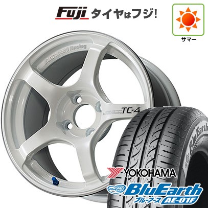 【新品国産車用5穴114.3】 夏タイヤ ホイール4本セット 205/60R16 ヨコハマ ブルーアース AE-01F ヨコハマ アドバンレーシング TC-4 7J 16インチ(送料無料)