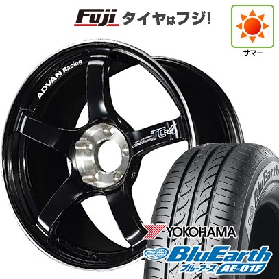 【新品国産車用5穴114.3】 夏タイヤ ホイール4本セット 205/60R16 ヨコハマ ブルーアース AE-01F ヨコハマ アドバンレーシング TC-4 SE 7J 16インチ(送料無料)|フジコーポレーション