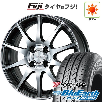 【新品国産車用4穴100】 夏タイヤ ホイール4本セット 185/60R15 ヨコハマ ブルーアース AE-01F ブリヂストン エコフォルム CRS23 5.5J 15インチ(送料無料)｜フジコーポレーション