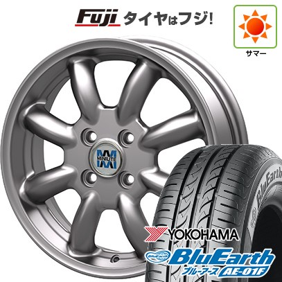 【新品 軽自動車】ソリオ ハスラー 夏タイヤ ホイール4本セット 165/70R14 ヨコハマ ブルーアース AE-01F ミニライト 5J 14インチ(送料無料)