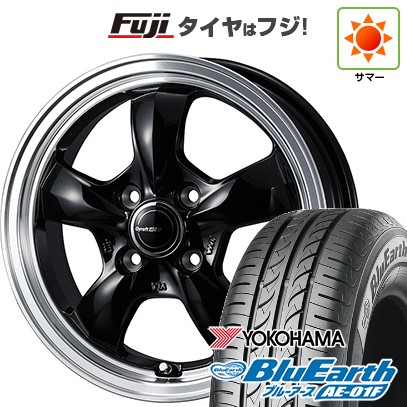 【新品国産車用4穴100】 夏タイヤ ホイール4本セット 185/60R15 ヨコハマ ブルーアース AE-01F WEDS ウェッズ グラフト 5S 5.5J 15インチ(送料無料)|フジコーポレーション