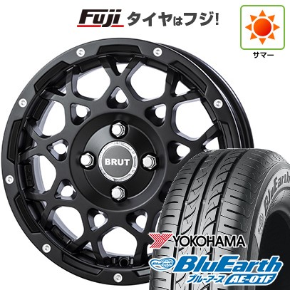 【新品国産車用4穴100】 夏タイヤ ホイール4本セット 175/70R14 ヨコハマ ブルーアース AE-01F トライスター BRUT BR-55 5J 14インチ(送料無料)