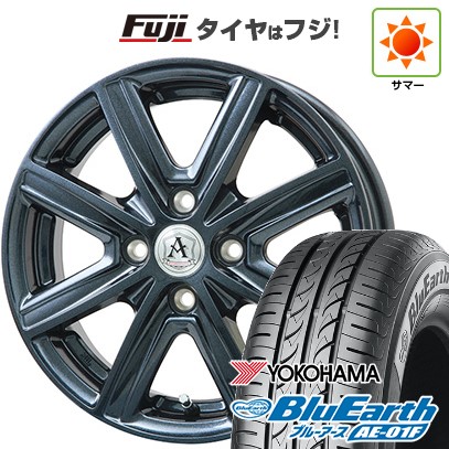 【新品国産車用4穴100】 夏タイヤ ホイール4本セット 175/65R15 ヨコハマ ブルーアース AE-01F テクノピア アフロディーテ MZ 5.5J 15インチ(送料無料)