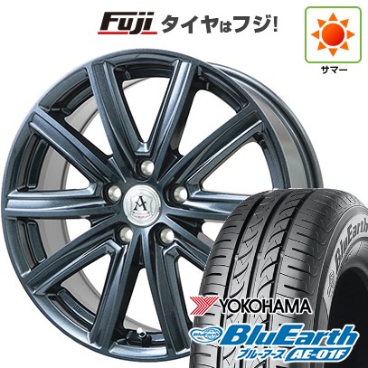 【新品国産車用5穴114.3】 夏タイヤ ホイール4本セット 195/65R15 ヨコハマ ブルーアース AE-01F テクノピア アフロディーテ MZ 6J 15インチ(送料無料)｜フジコーポレーション