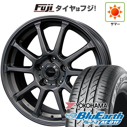【新品国産車用5穴100】 夏タイヤ ホイール4本セット 195/65R15 ヨコハマ ブルーアース AE-01F テクノピア カリテス S316 6J 15インチ(送料無料)