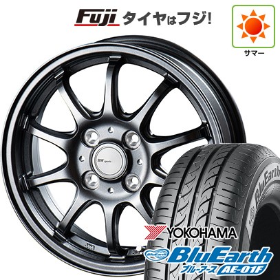 【新品 軽自動車】ソリオ ハスラー 夏タイヤ ホイール4本セット 165/70R14 ヨコハマ ブルーアース AE-01F ビッグウエイ BWスポーツ ZT10 4.5J 14インチ(送料無料)