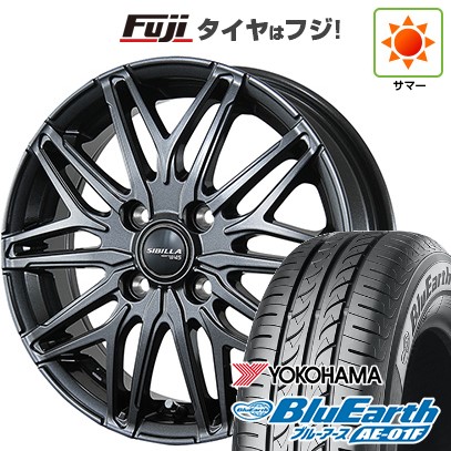 【新品国産車用4穴100】 夏タイヤ ホイール4本セット 165/70R14 ヨコハマ ブルーアース AE-01F トピー シビラ NEXT W45 5J 14インチ(送料無料)