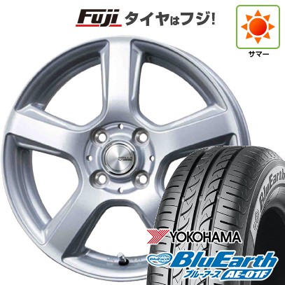 【新品国産車用4穴100】 夏タイヤ ホイール4本セット 175/65R14 ヨコハマ ブルーアース AE-01F トピー シビラ V-88 5J 14インチ(送料無料)