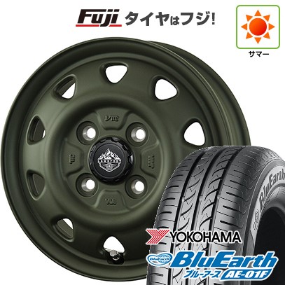 【新品国産車用4穴100】 夏タイヤ ホイール4本セット 175/70R14 ヨコハマ ブルーアース AE-01F トピー ランドフット SWZ 数量限定 5J 14インチ(送料無料)