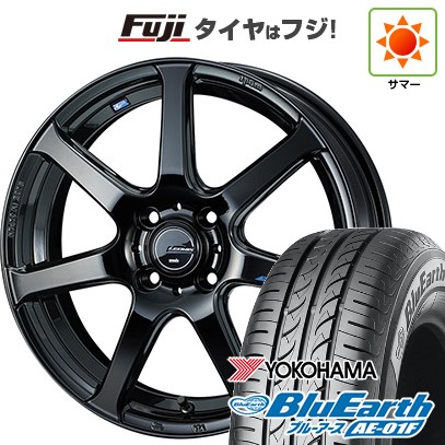 【新品国産車用4穴100】 夏タイヤ ホイール4本セット 195/55R16 ヨコハマ ブルーアース AE-01F WEDS ウェッズ レオニス NAVIA 07 6J 16インチ(送料無料)
