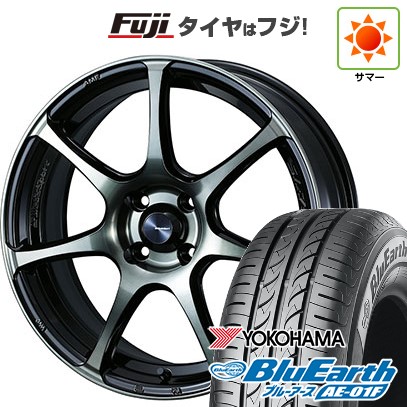 【新品国産車用4穴100】 夏タイヤ ホイール4本セット 195/55R16 ヨコハマ ブルーアース AE-01F WEDS ウェッズスポーツ SA-75R 6.5J 16インチ(送料無料)|フジコーポレーション