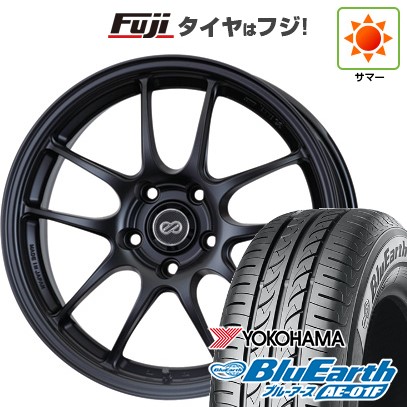【新品国産車用4穴100】 夏タイヤ ホイール4本セット 185/60R15 ヨコハマ ブルーアース AE-01F ENKEI エンケイ PerformanceLine PF01 6.5J 15インチ(送料無料)