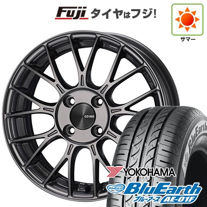 【新品国産車用4穴100】 夏タイヤ ホイール4本セット 185/55R16 ヨコハマ ブルーアース AE-01F ENKEI エンケイ PerformanceLine PFM1 5.5J 16インチ(送料無料)